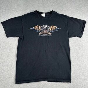 Vintage 2006 Lone Star Rally Galveston Island TX Biker T-Shirt Mens Large Black